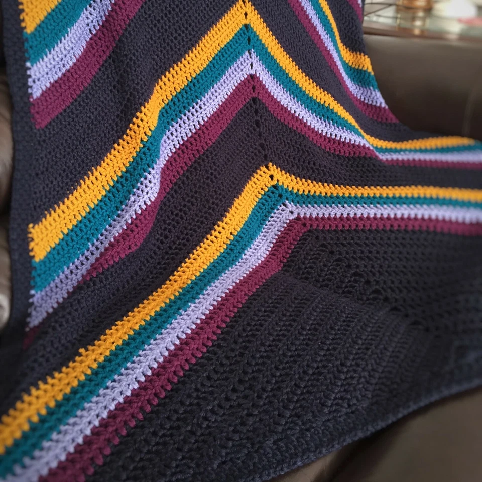 Summer Nights Blanket - Crochet Blanket Pattern - Customizable Instructions - Image 1 of 4