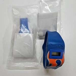 VINTAGE NEW Kellogg's Promo Hot Wheels Blue Kid's Digital Watch Set of 2 - Picture 1 of 4