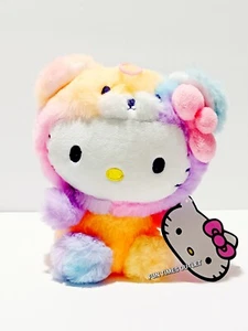 Sanrio Hello Kitty Rainbow Teddy Bear Costume 7" Plush Figure Stuffed Girls Doll - Picture 1 of 5