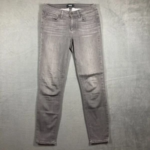 Paige Verdugo Ankle Skinny Jeans Black Wash Size 27 Zip ankles - Picture 1 of 11