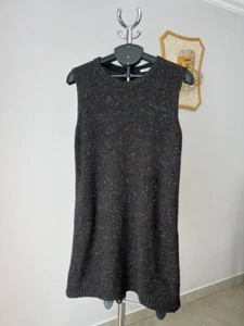 AKRIS PUNTO WOOL CASHMERE SLEEVELESS DRESS SWEATER ZIPPER WOMENS US10 UK14 IT46N - Picture 1 of 17