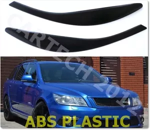 Faro cejas para Skoda Octavia MK2 Facelift 2009-2013, plástico ABS, AJUSTE - Imagen 1 de 3