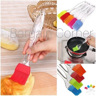 1 Pcs Basting Silicone Brush Oil Butter Milk BBQ Seasoning Glazing Baking Brush - Image 1 of 4