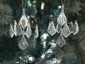 Acryl Metall gerahmt Kronleuchter Weihnachten hängend Ornament Deko - Bild 1 von 22