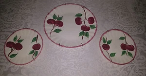 3 VTG Blue Ridge CRAB APPLE Plates ~ (1) 9-1/4" Dinner (2) 6-1/4" Bread /Hangers - Picture 1 of 12