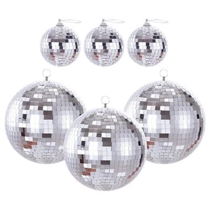 Disco Ball 6 Pack Mirror Ball Decor Hanging Mirror Ball Ornament for Party Mi... - Picture 1 of 5