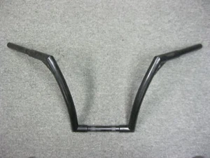 Handlebars 14" Rise 1 1/4 Dia. Black for Harley Davidson Models Fly By Wire - Picture 1 of 10