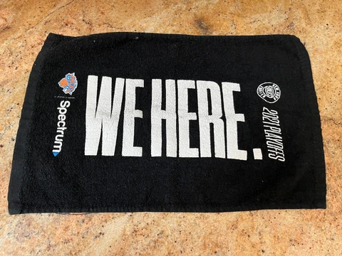 NY KNICKS PLAYOFFS 2021 RALLY TOWEL "WE HERE" NBA Basketball - Spectrum Cover
