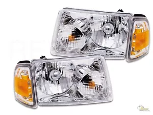 Chrome Headlights w Corner Lights For 2001-2011 Ford Ranger - Picture 1 of 7