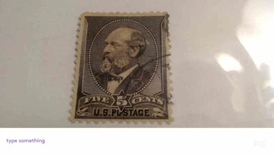 Scott # 205 James Garfield usado. 5 céntimos amarillo/Brn. 1882. Foto 1 de 2