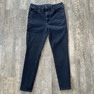 American Eagle SUPER HI RISE JEGGING Size 8 Short Black Jeans Denim Pants 26x24 - Picture 1 of 13