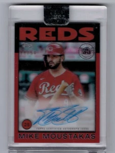 2021 Topps Clearly Authentic Mike Moustakas 1986 Topps Red Auto #'ed 44/50 - Picture 1 of 1
