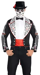 Day of the dead Costume Adult outfit Tailcoat Shirt M/L waistcoat COCO Halloween - Picture 1 of 5