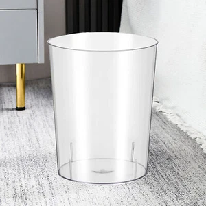 (Transparent Model Large One Loaded)Transparent Trash Can Home Office High Va - Picture 1 of 12