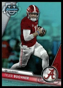 2023 Bowman Chrome University TYLER BUCHNER REFRACTOR AQUA /299 #120 ALABAMA - Imagen 1 de 2