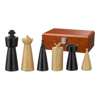 Chess Figures - Domitian - Wood - Modern Style - Kings Height 90 MM - Image 1 of 2