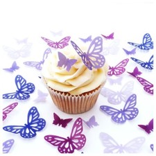 Essbar tortendeko FARFALLE Muffin Torte AUFLEGER NUOVO GANASCE Lilla torta FOTO