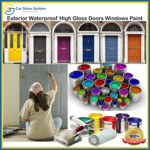 Exterior Door Windows Paint Waterproof High Gloss Any colour Free Brush - Picture 1 of 28