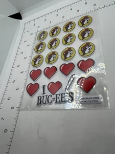 BUC-EES Bumper Sticker Truck Stop Americana Beaver PUFFY STICKERS - Picture 1 of 2