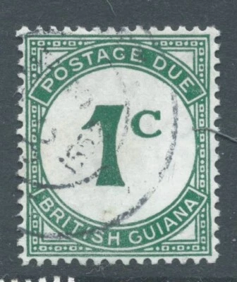 BRITISH GUIANA 1952 SGD1a 1c deep green chalky paper Postage Due fine/u. Cat £22 - Image 1 of 2