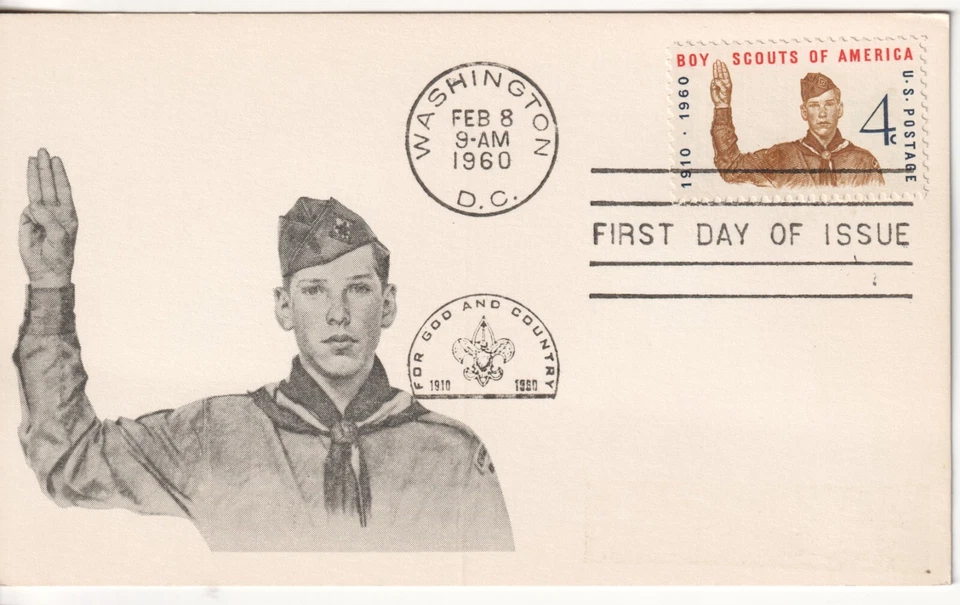 16) US Boy  Scouts FDC  1960 maximum card - Image 1 of 1