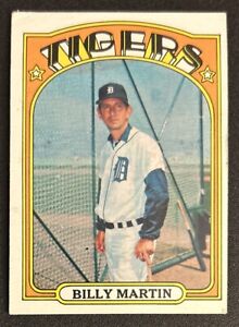1972 Topps Billy Martin Tigers Manager Baseball Card #33 VG (O/C)