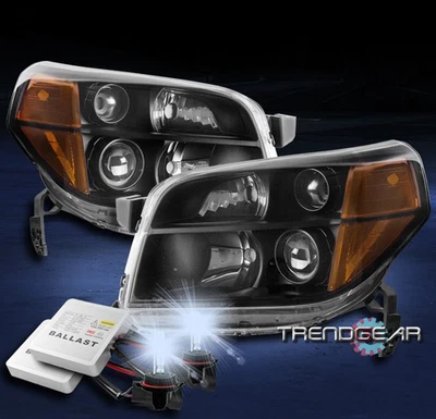 FOR 06-08 HONDA PILOT REPLACEMENT PROJECTOR HEADLIGHT LAMP BLACK W/8K XENON HID - Bild 1 von 4