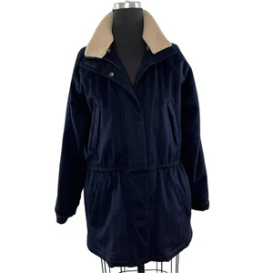 $5K LORO PIANA Icer Navy Blue Jacket Cashmere Coat Storm Quilt Lined Zip Snap 44 - Picture 1 of 17