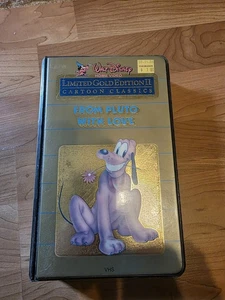 Vintage 1985 Disney From Pluto With Love Cartoon Classics Limited Gold Ed ll VHS - Picture 1 of 3