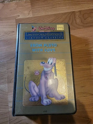 Vintage 1985 Disney From Pluto With Love Cartoon Classics Limited Gold Ed ll VHS - Image 1 of 3