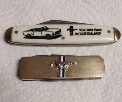2 Ford Mustang OTC 12k GOLD filled Advertising Pock Knife Lot - Image 1 of 4