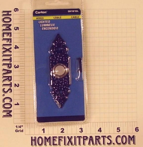 Pulsador con cable acabado hierro forjado negro iluminado. Foto 1 de 1