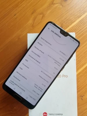 HUAWEI P20 PRO 6/128 GB 6 GB RAM BLACK NERO - Immagine 1 di 4