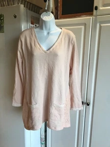 Neu French Laundry Pullover Shirt Gr. XL Taschen Loose Fit Rosen Design - Bild 1 von 8