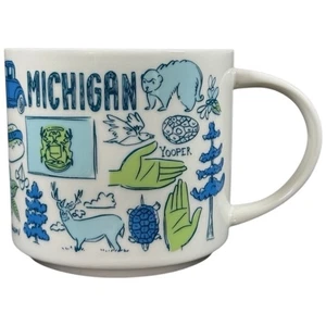 NEW Starbucks Michigan Been There Series 14oz Coffee Cup Mug 2019 Great Lakes - Picture 1 of 8