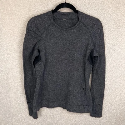 Top Lululemon Think Fast jaspeado espiga para mujer 8 suéter gris Foto 1 de 4