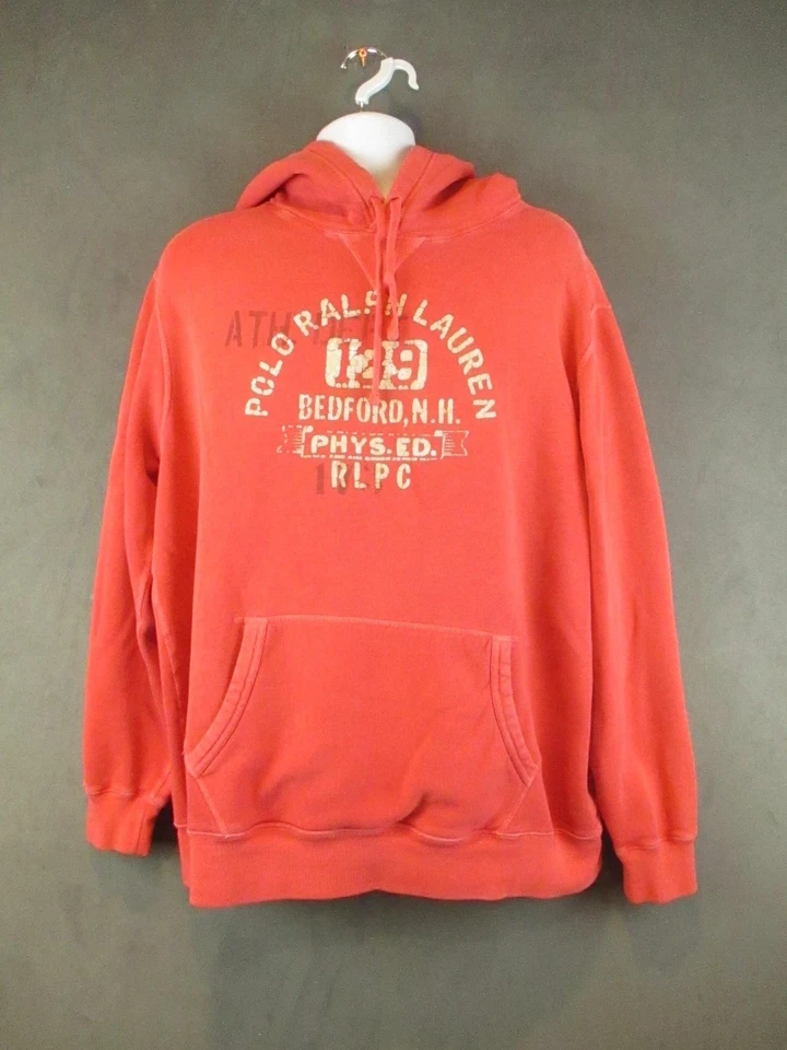 Polo Ralph Lauren Hoodie Sweatshirt Mens 2XL Red Bedford NH Phys Ed Graphic - Image 1 of 4