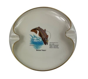 Posacenere Lenox Cina Cattura All Brook Trout Record Mondiale Cattura - Foto 1 di 9