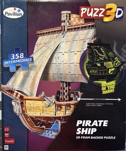 Puzz3D Glow In The Dark Pirate Ship *SEALED* - Picture 1 of 2