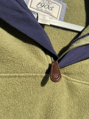 Jos. A. Camisa de banco para hombre mediana verde 1/4 cremallera polar manga larga pulóver exterior Foto 1 de 4