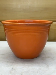 Vtg Fiesta Ware Fiestaware RED ORANGE #1 Nesting Bowl **Cracked** Please READ - Picture 1 of 9