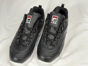 FILA Womens Disarray Black & White Lug Fashion Sneakers 5CM00783-014 Size 10 - Picture 1 of 9