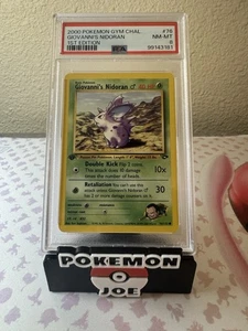 PSA 8 NM-MT Giovanni's Nidoran 76/132 1° Edizione Sfida Palestra Carta Pokemon 233 - Foto 1 di 1
