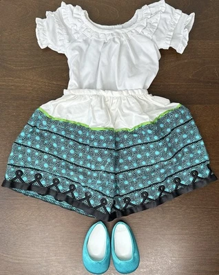 Josefina Fiesta Día Finería Conjunto Niña Americana Josefina’s Cumpleaños Zapatos Retirados Foto 1 de 4