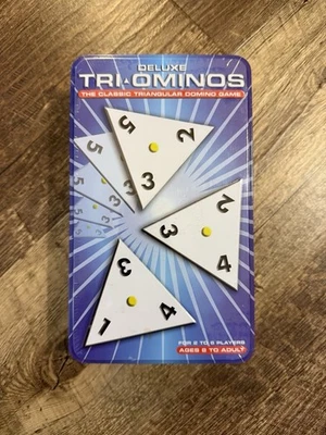 Pressman DELUXE TRI-OMINOS (2003) Crystalline Tiles w/Brass Spinners Sealed NEW! - Image 1 of 3