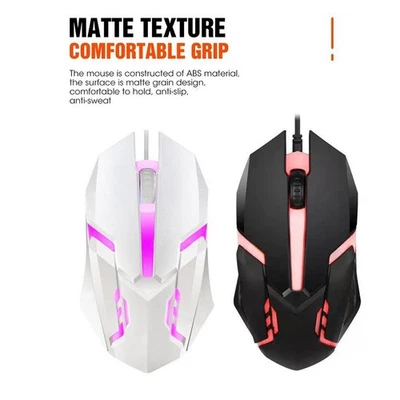 Wired Gaming Mouse LED Laptop PC Computer Optical Mice U Computer Mouse K Y8D8 - Image 1 of 4