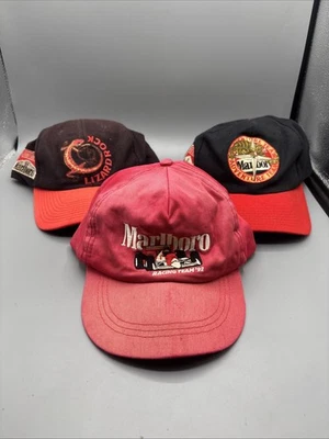 x3 Sombreros Marlboro Para Hombres OSFA Rock Lizard Aventura Carreras Equipo Correa Años 90 De Colección Como Está Foto 1 de 4