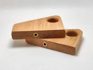 Handgefertigte Gardinenstange Halterung aus Holz, Vorhangstangen Wandhalterung - Bild 1 von 6