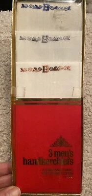Vintage NOS Springmaid Fabric Mens Handkerchiefs  All Cotton Letter B - Image 1 of 3