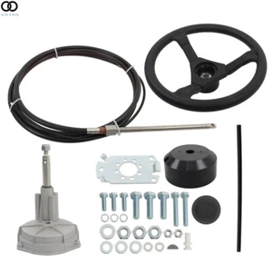 SS13712 Boat Rotary Steering System Outboard Kit 12 Feet Marine Steering Cable - Picture 1 of 8